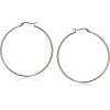 imageAmazon Essentials Stainless Steel Rounded Tube Hoop Earrings 50mm previously Amazon CollectionStainless Steel