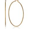 imageAmazon Essentials Stainless Steel Rounded Tube Hoop Earrings 50mm previously Amazon CollectionYellow Gold