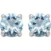 imageAmazon Essentials Sterling Silver Round Birthstone Stud Earrings previously Amazon CollectionBlue Aquamarine  March
