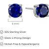 imageAmazon Essentials Sterling Silver Round Birthstone Stud Earrings previously Amazon CollectionCreated Blue Sapphire  September