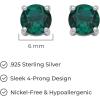 imageAmazon Essentials Sterling Silver Round Birthstone Stud Earrings previously Amazon CollectionCreated Emerald  May