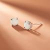 imageAmazon Essentials Sterling Silver Round Birthstone Stud Earrings previously Amazon CollectionCreated Opal October