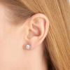 imageAmazon Essentials Sterling Silver Round Birthstone Stud Earrings previously Amazon CollectionCreated White Sapphire  April