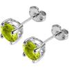 imageAmazon Essentials Sterling Silver Round Birthstone Stud Earrings previously Amazon CollectionGreen Peridot  August