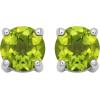 imageAmazon Essentials Sterling Silver Round Birthstone Stud Earrings previously Amazon CollectionGreen Peridot  August