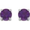 imageAmazon Essentials Sterling Silver Round Birthstone Stud Earrings previously Amazon CollectionPurple Amethyst  February