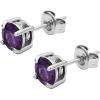 imageAmazon Essentials Sterling Silver Round Birthstone Stud Earrings previously Amazon CollectionPurple Amethyst  February