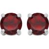 imageAmazon Essentials Sterling Silver Round Birthstone Stud Earrings previously Amazon CollectionRed Garnet  January