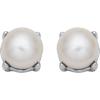 imageAmazon Essentials Sterling Silver Round Birthstone Stud Earrings previously Amazon CollectionWhite Pearl  June