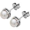 imageAmazon Essentials Sterling Silver Round Birthstone Stud Earrings previously Amazon CollectionWhite Pearl  June