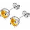 imageAmazon Essentials Sterling Silver Round Birthstone Stud Earrings previously Amazon CollectionYellow Citrine  November