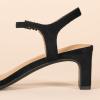 imageAmazon Essentials Womens Ankle Strap Low HeelBlack Faux Suede