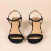 imageAmazon Essentials Womens Ankle Strap Low HeelBlack Faux Suede