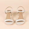 imageAmazon Essentials Womens Ankle Strap Low HeelEcru Faux Leather
