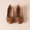 imageAmazon Essentials Womens Belice Slip On Ballet FlatChestnut Brown Faux Leather