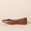 imageAmazon Essentials Womens Belice Slip On Ballet FlatChestnut Brown Faux Leather