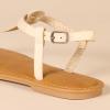 imageAmazon Essentials Womens Casual Thong Sandal with Ankle StrapLight Beige