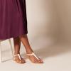imageAmazon Essentials Womens Casual Thong Sandal with Ankle StrapLight Beige