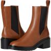 imageAmazon Essentials Womens Chunky Sole Chelsea BootChestnut Brown Faux Leather