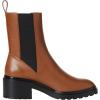imageAmazon Essentials Womens Chunky Sole Chelsea BootChestnut Brown Faux Leather