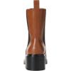 imageAmazon Essentials Womens Chunky Sole Chelsea BootChestnut Brown Faux Leather