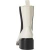 imageAmazon Essentials Womens Chunky Sole Chelsea BootEcru Faux Leather