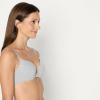 imageAmazon Essentials Womens Cotton Jersey Lined Wired Plunge Bra Pack of 2BlackGrey Heather