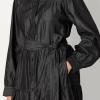 imageAmazon Essentials Womens Fit and Flare Denim Chambray LongSleeve Tiered ShirtdressBlack Wash