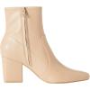 imageAmazon Essentials Womens Fitted Stretch Heel BootBeige Faux Leather