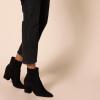 imageAmazon Essentials Womens Fitted Stretch Heel BootBlack Microsuede