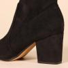 imageAmazon Essentials Womens Fitted Stretch Heel BootBlack Microsuede