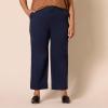 imageAmazon Essentials Womens HighRise SlimFit AnkleLength WideLeg Khaki PantNavy