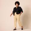 imageAmazon Essentials Womens HighRise SlimFit AnkleLength WideLeg Khaki PantTan