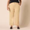 imageAmazon Essentials Womens HighRise SlimFit AnkleLength WideLeg Khaki PantTan