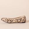 imageAmazon Essentials Womens Knit Ballet FlatBrown Leopard Print