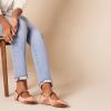 imageAmazon Essentials Womens Mary Jane Ballet FlatApricot Orange Velvet