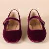 imageAmazon Essentials Womens Mary Jane Ballet FlatBurgundy Velvet