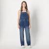 imageAmazon Essentials Womens Medium Stretch Denim RelaxedFit Straight Leg OverallsClassic Medium Wash