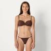 imageAmazon Essentials Womens Microfiber Thong Pack of 6BlackRich HazelWashed Bronze