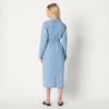 imageAmazon Essentials Womens RegularFit Denim Chambray LongSleeve ButtonUp Midi DressIced Blue Light Wash