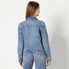 imageAmazon Essentials Womens RegularFit Low Stretch Denim ButtonFront Trucker JacketAuthentic Medium Wash