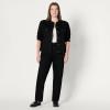 imageAmazon Essentials Womens RegularFit Low Stretch Denim ButtonFront Trucker JacketBlack