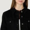 imageAmazon Essentials Womens RegularFit Low Stretch Denim ButtonFront Trucker JacketBlack