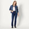 imageAmazon Essentials Womens RegularFit Low Stretch Denim ButtonFront Trucker JacketStone Dark Wash