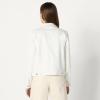 imageAmazon Essentials Womens RegularFit Low Stretch Denim ButtonFront Trucker JacketWhite