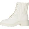 imageAmazon Essentials Womens Rubberized Combat Boot with Chunky OutsoleEcru Faux Leather