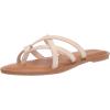 imageAmazon Essentials Womens Strappy Slide Flat SandalLight Beige