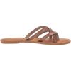 imageAmazon Essentials Womens Strappy Slide Flat SandalMushroom Brown
