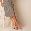 imageAmazon Essentials Womens Thin Two Strap Heeled SlideTan