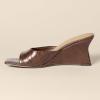 imageAmazon Essentials Womens Wedge SandalsBrown Faux Crocodile